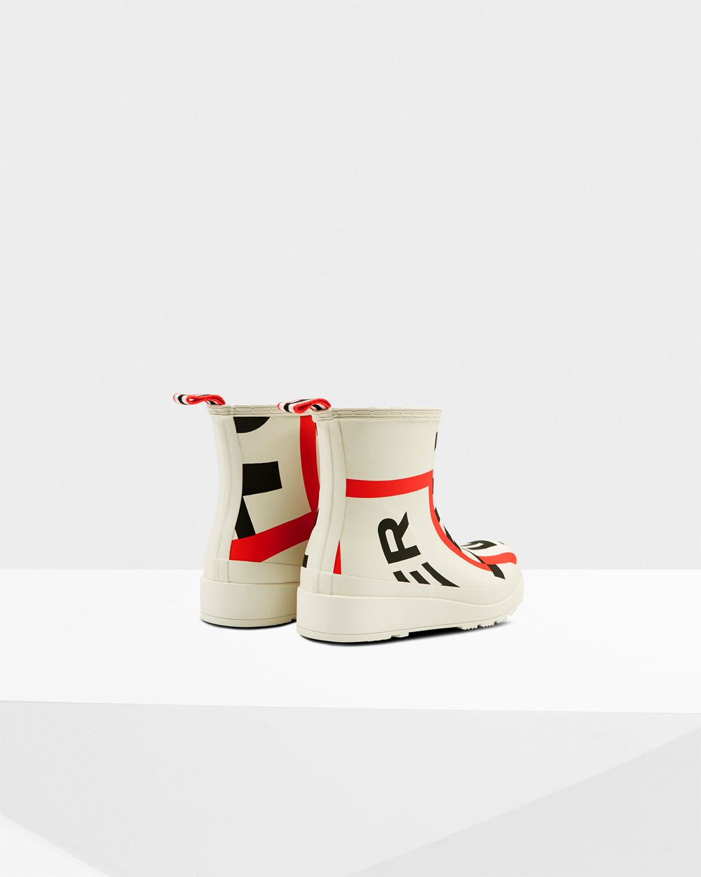 Botas Play Hunter Feminina Branco - Original Short Exploded Logo Rain - 32KUXCOIW